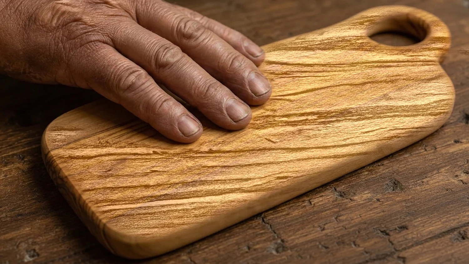 Close-up of the craft process